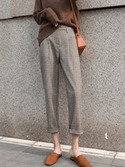 Marini Tailored Wool-Blend Cropped Trousers