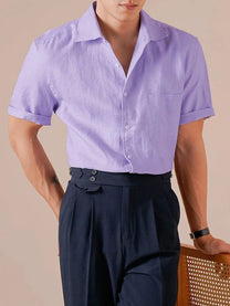 100% Linen Short-Sleeve Shirt