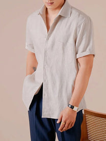 100% Linen Short-Sleeve Shirt