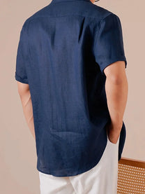 100% Linen Short-Sleeve Shirt