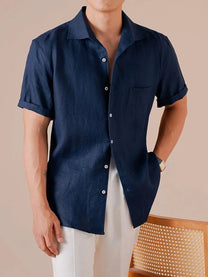 100% Linen Short-Sleeve Shirt