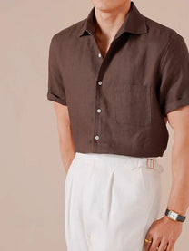 100% Linen Short-Sleeve Shirt
