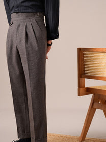 Marini Bergamo High Waisted Wool Grukha Trousers