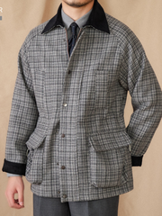 Marini Houndstooth Wool Field Jacket