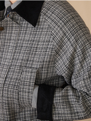 Marini Houndstooth Wool Field Jacket