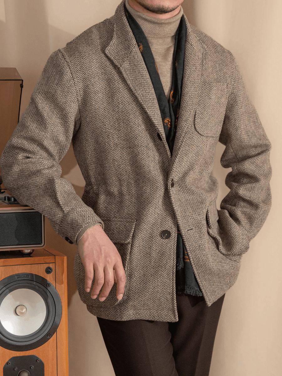 Marini Wool blend Tweed Heritage Jacket