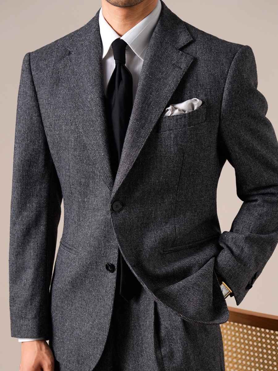 Marini Bergamo Single-Breasted Wool Blazer