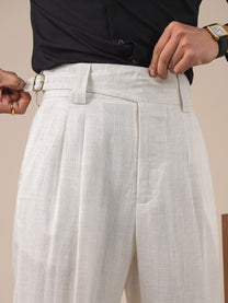 Marini Brunate High Waisted Linen Pants