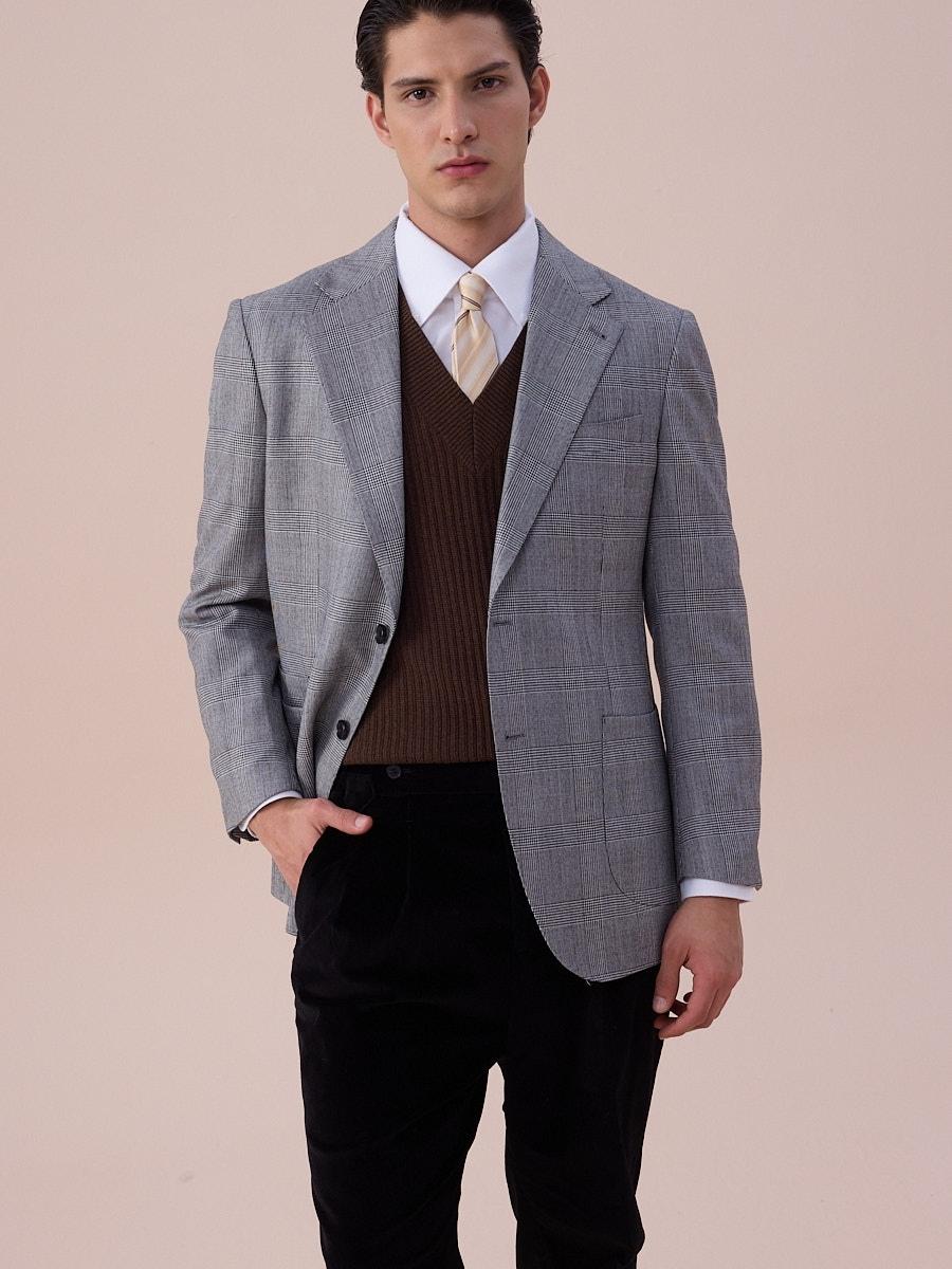 Marini Asti Checked Tailored Blazer
