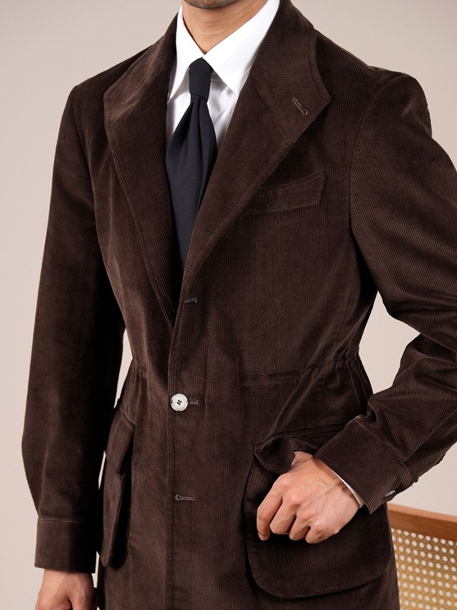 Marini Textured Corduroy Blazer