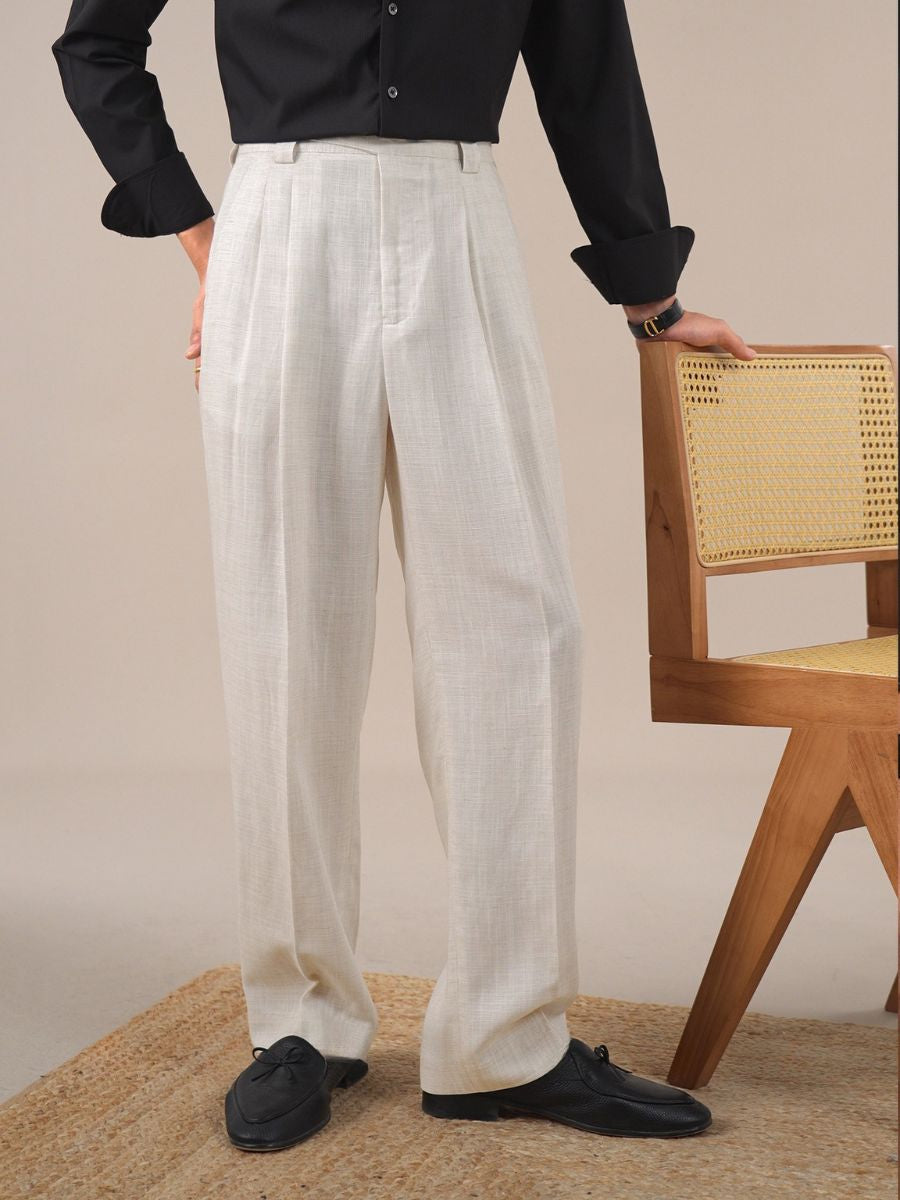 Marini Brunate High Waisted Linen Pants