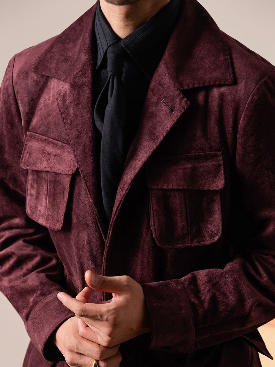 Marini Axis Suede Safari Jacket