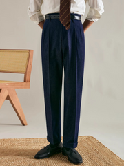 Marini Torriana Double-Pleated Straight-Leg Jeans