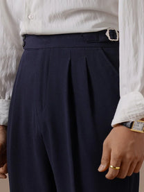 Marini Molfetta High Waisted Double Pleated Pants