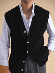 Classic Wool Button-Down Vest