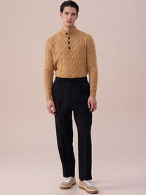 Marini Cable Knit Button Sweater