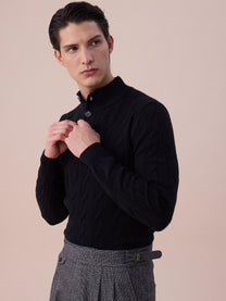 Marini Cable Knit Button Sweater