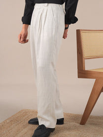 Marini Brunate High Waisted Linen Pants