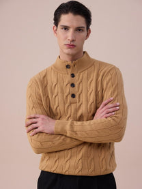 Marini Cable Knit Button Sweater