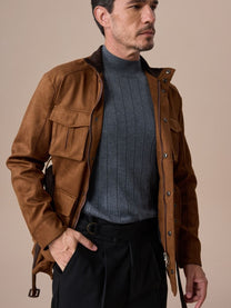 Marini Suede-Style Vintage Hunting Jacket