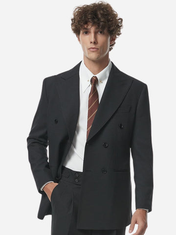 Marini Modena Double-Breasted Linen Blazer