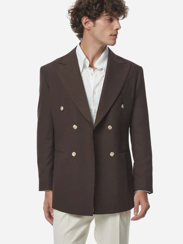 Marini Modena Double-Breasted Linen Blazer