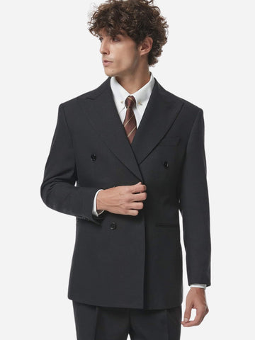 Marini Modena Double-Breasted Linen Blazer