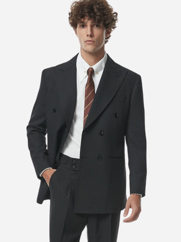 Marini Modena Double-Breasted Linen Blazer