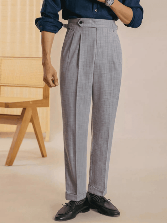 Marini Verona Striped High-Waist Trousers