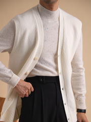 Marini Wool Speckled Mock Neck Sweater