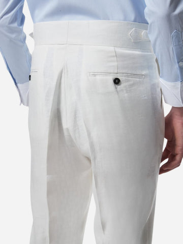 Marini Capri High Waist Trousers 100% linen