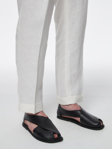 Marini Capri High Waist Trousers 100% linen