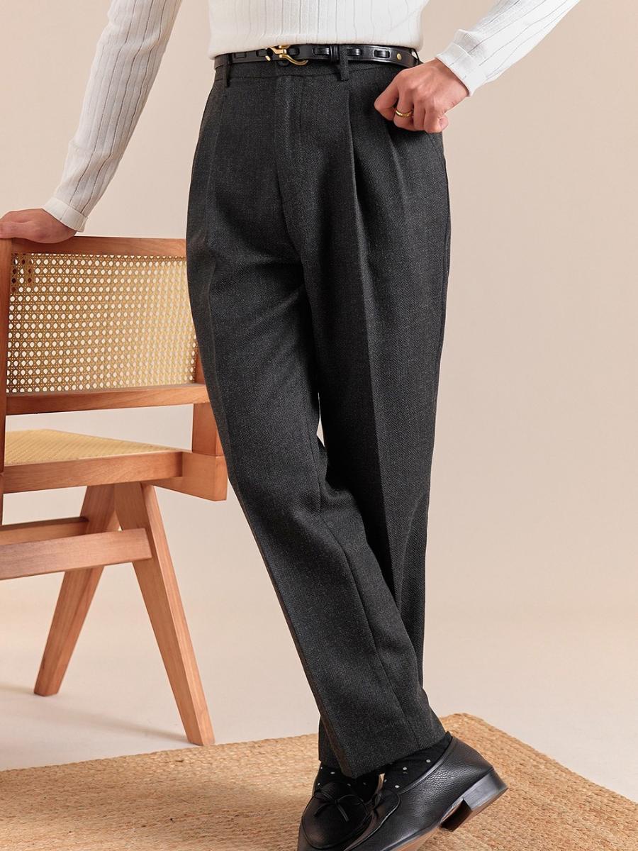 Marini Volterra High-Waist Belt Loop Trousers