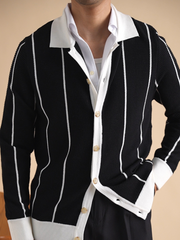 Marini Striped Button-Down Cardigan