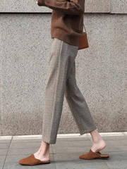 Marini Tailored Wool-Blend Cropped Trousers