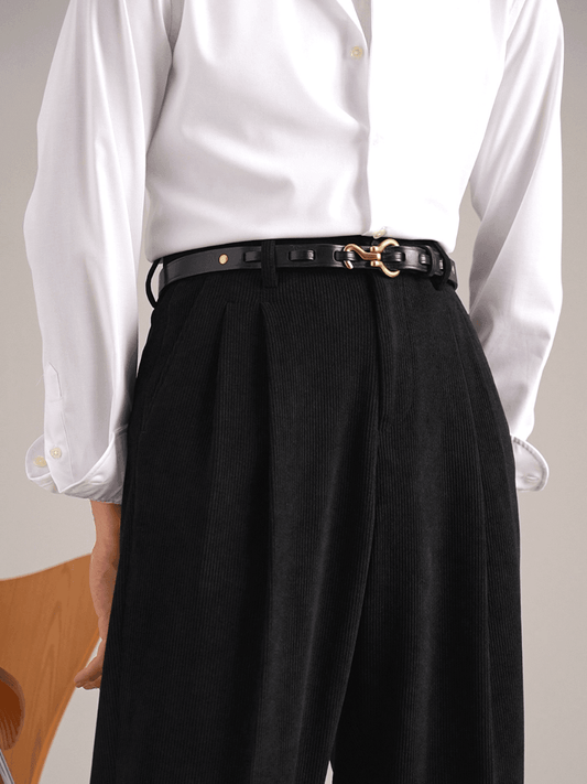 Marini Padova High-Waisted Tailored Corduroy Trousers