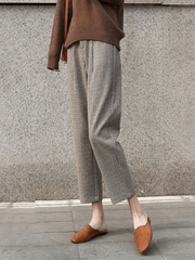 Marini Tailored Wool-Blend Cropped Trousers