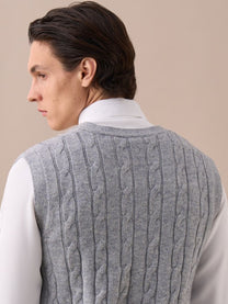 Men&#39;s Cable Knit Wool Blend Vest
