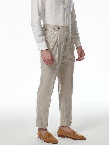 Marini Verona Striped High-Waist Trousers