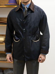 Waterproof Trench Coat with Corduroy Collar