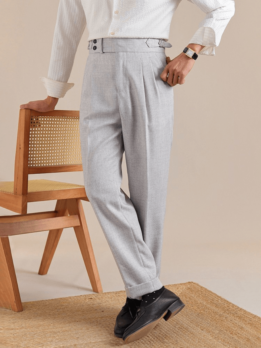 Marini Viterbo High Waisted Double Pleated Pants
