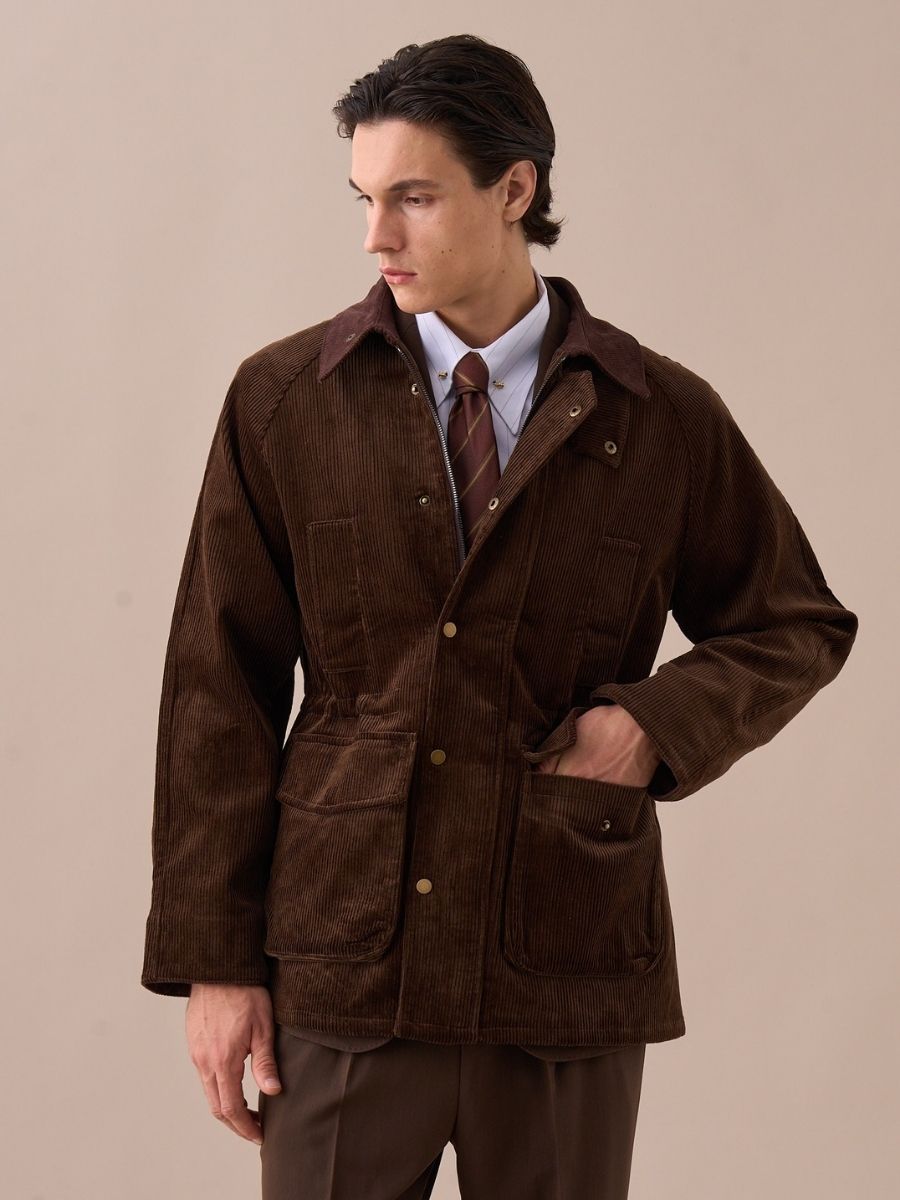 Retro British Corduroy Collar Jacket 100% cotton