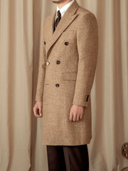 Wool Double-Breasted President Overcoat