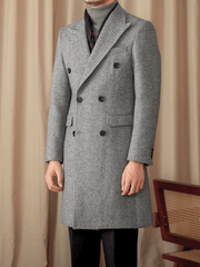 Wool Double-Breasted President Overcoat