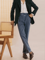 Marini Montefalco Pleated Denim Trousers