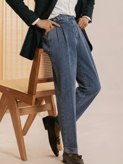 Marini Montefalco Pleated Denim Trousers