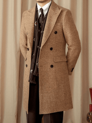 Wool Double-Breasted President Overcoat