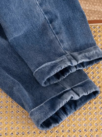 Marini Civita High Waisted Double Pleated Denim Trousers