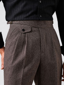 Marini Bergamo High Waisted Wool Grukha Trousers