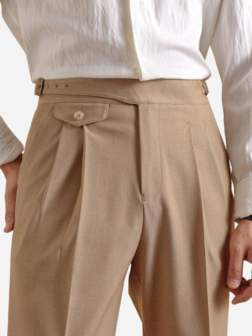 Marini Valdora Double-Pleat Wide Trousers